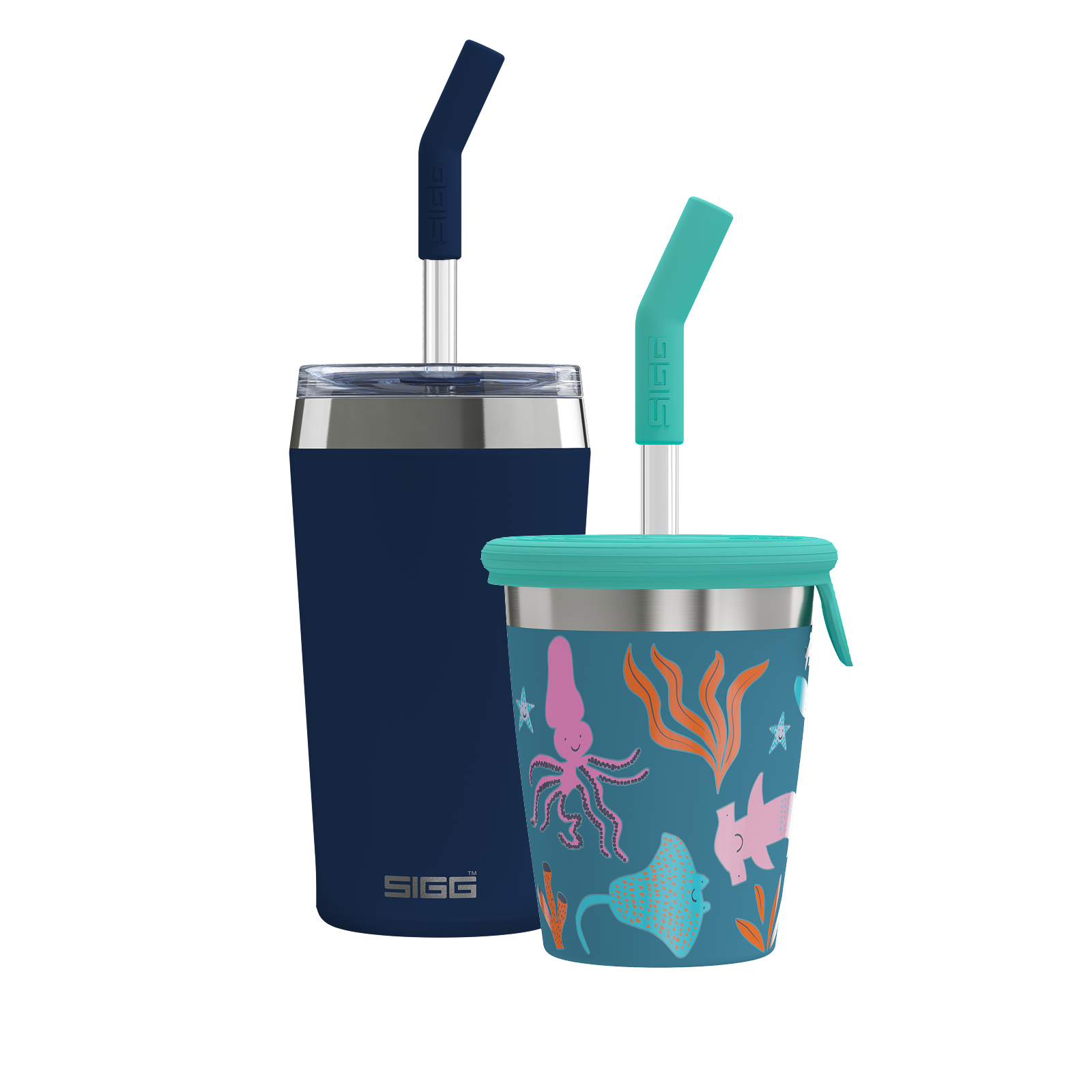 Family Bundle Helia – Night Ink & Kids Straw Cup Blue World
