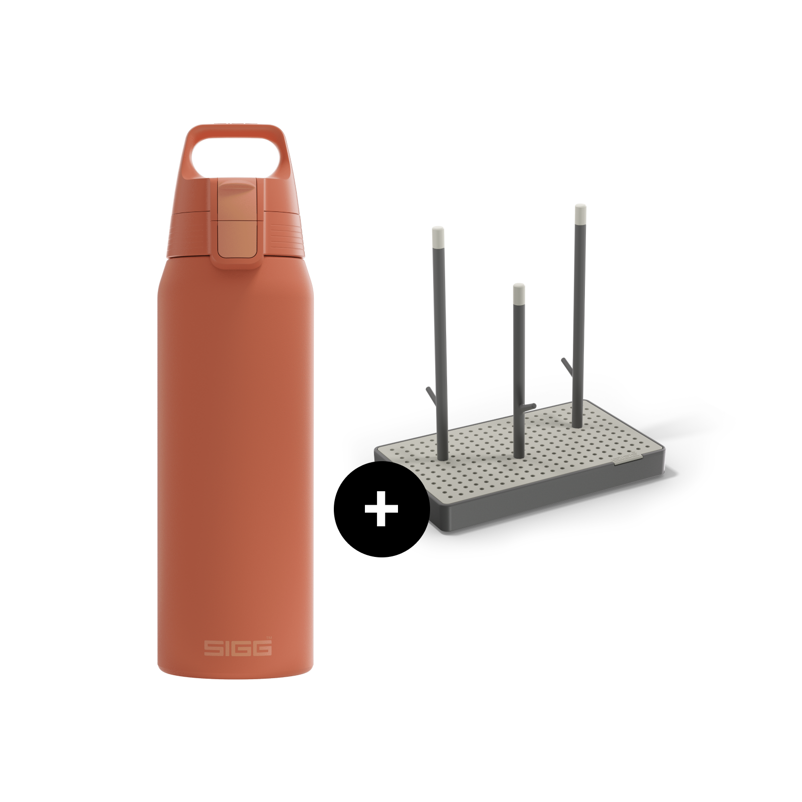 Shield Therm ONE Everyday Set – Bottle + Drying Rack Eco Red