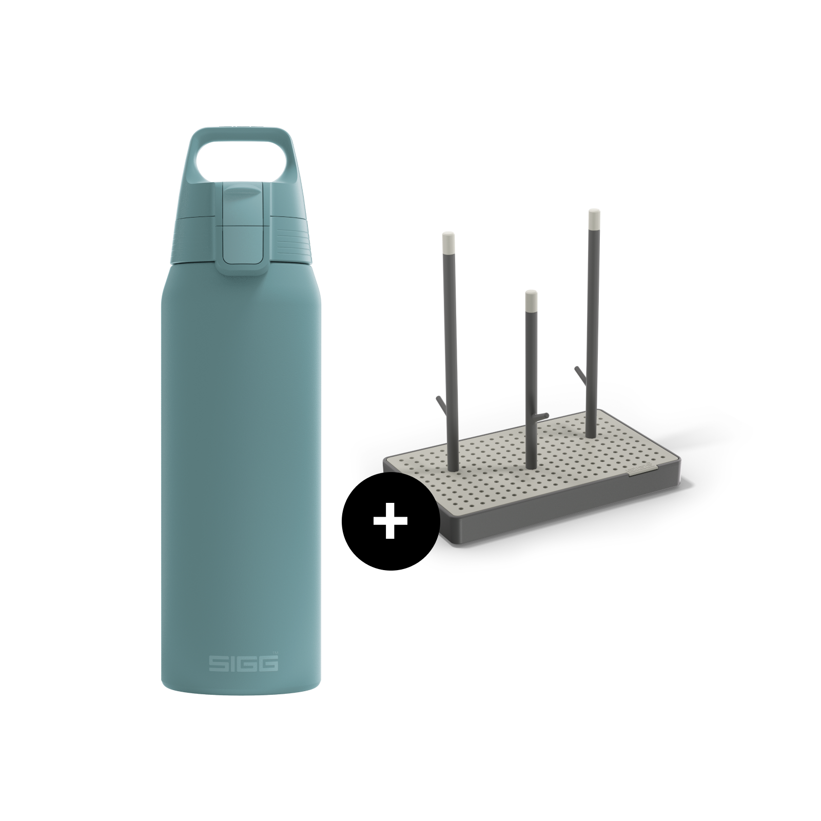 Shield Therm ONE Everyday Set – Bottle + Drying Rack Morning Blue